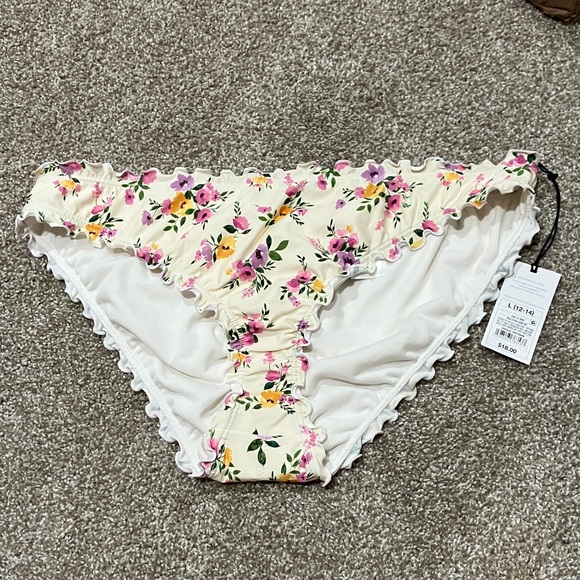 NWT Floral Ruffle Bikini Bottom - Picture 1 of 8